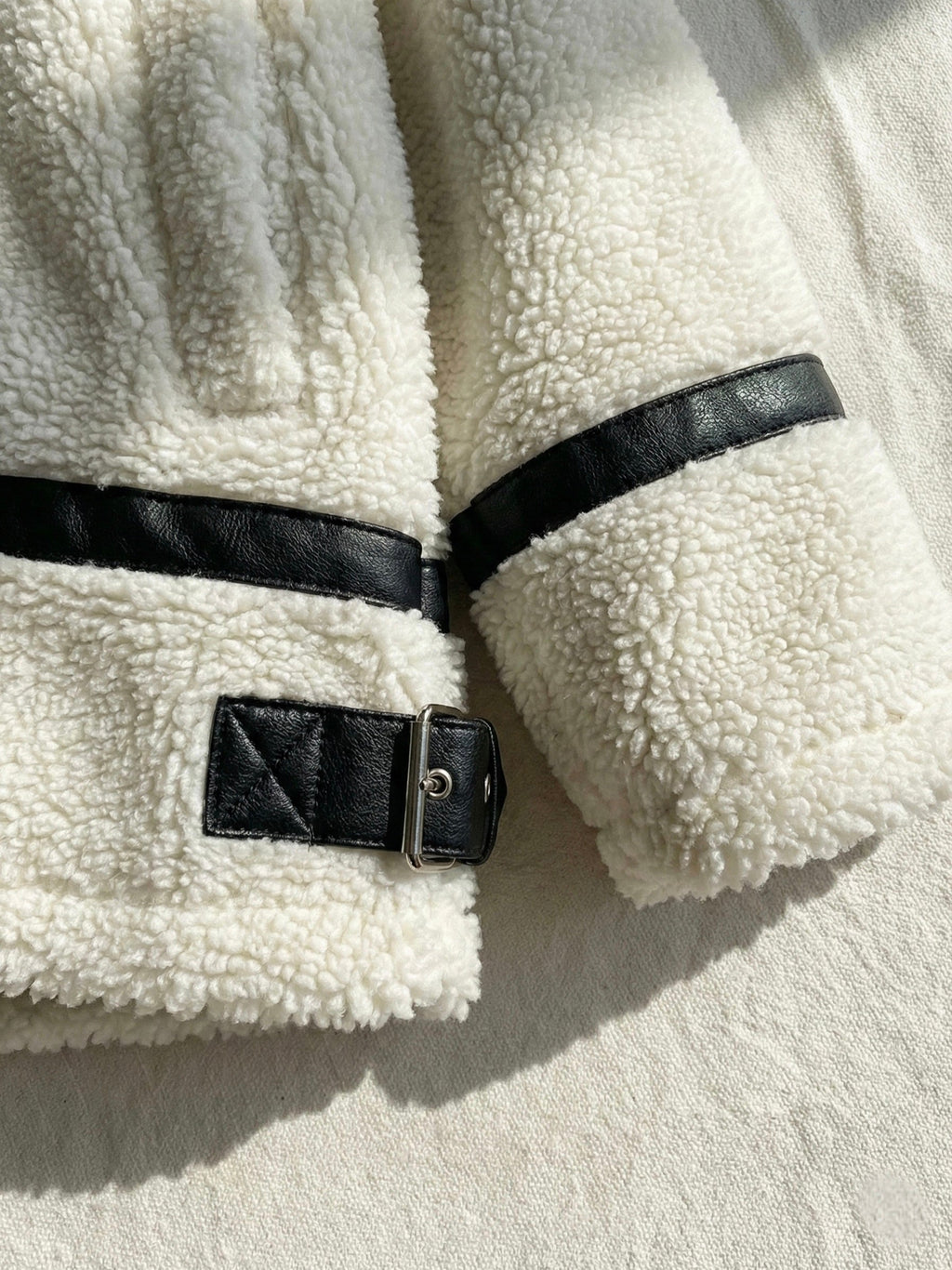 Faux Shearling Zip-Up Jacket