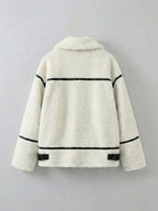 Faux Shearling Zip-Up Jacket