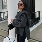 Elegant Neck Cape Coat for Women