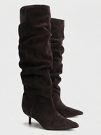 Slouch Knee-High Heeled Boots