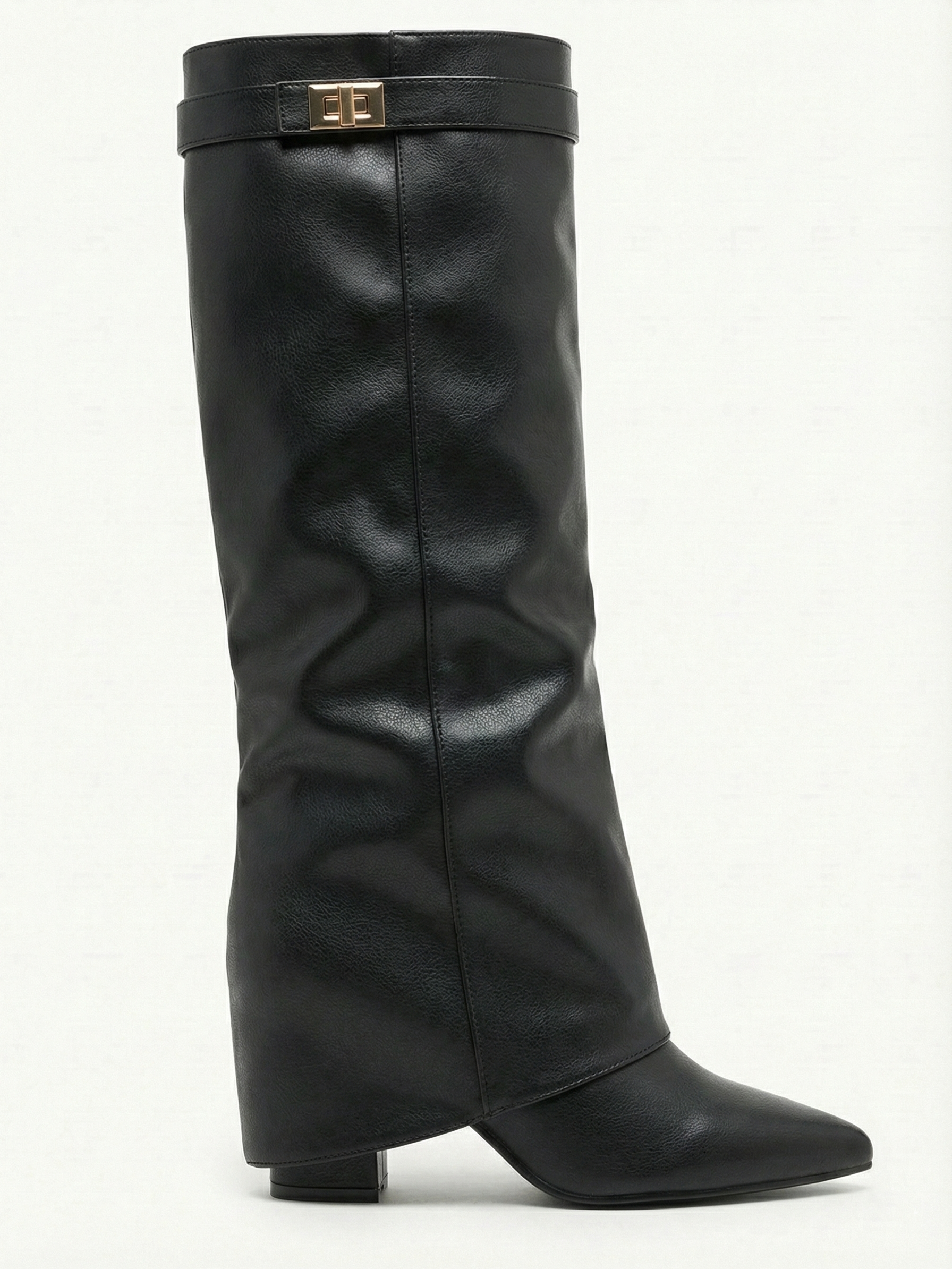 Leeds | Faux Leather High-Slouch Boot