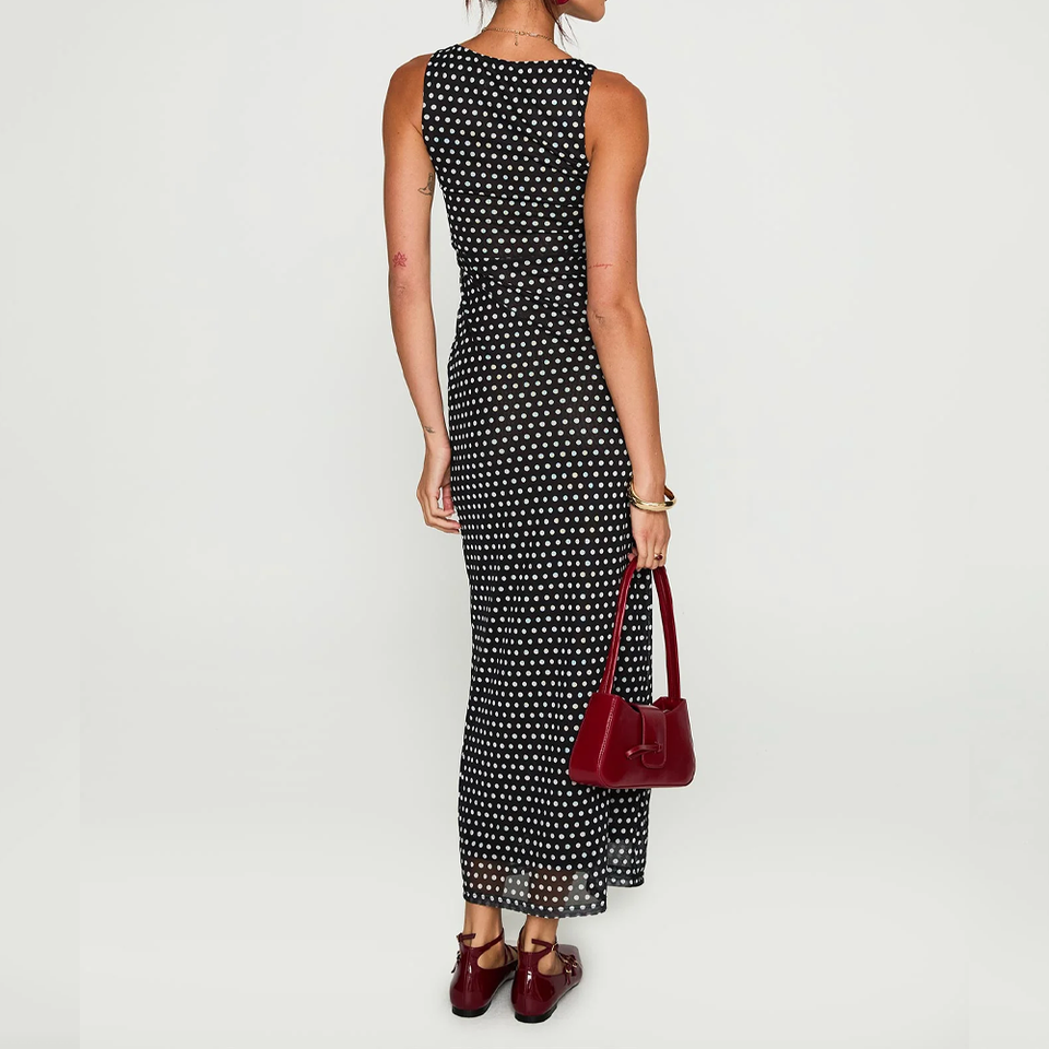 Women's Black & White Bodycon Dress