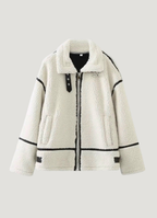 Faux Shearling Zip-Up Jacket