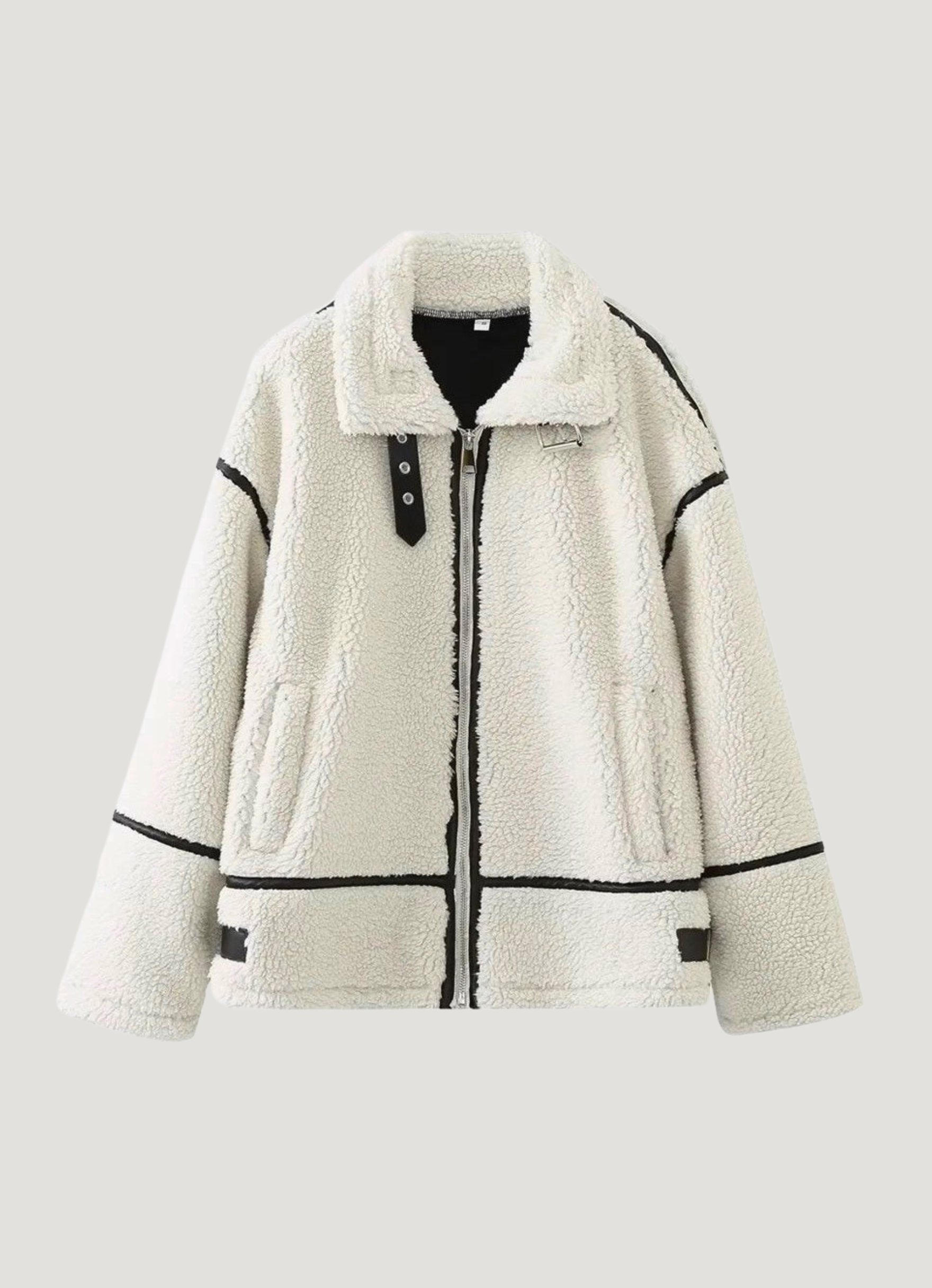 Faux Shearling Zip-Up Jacket