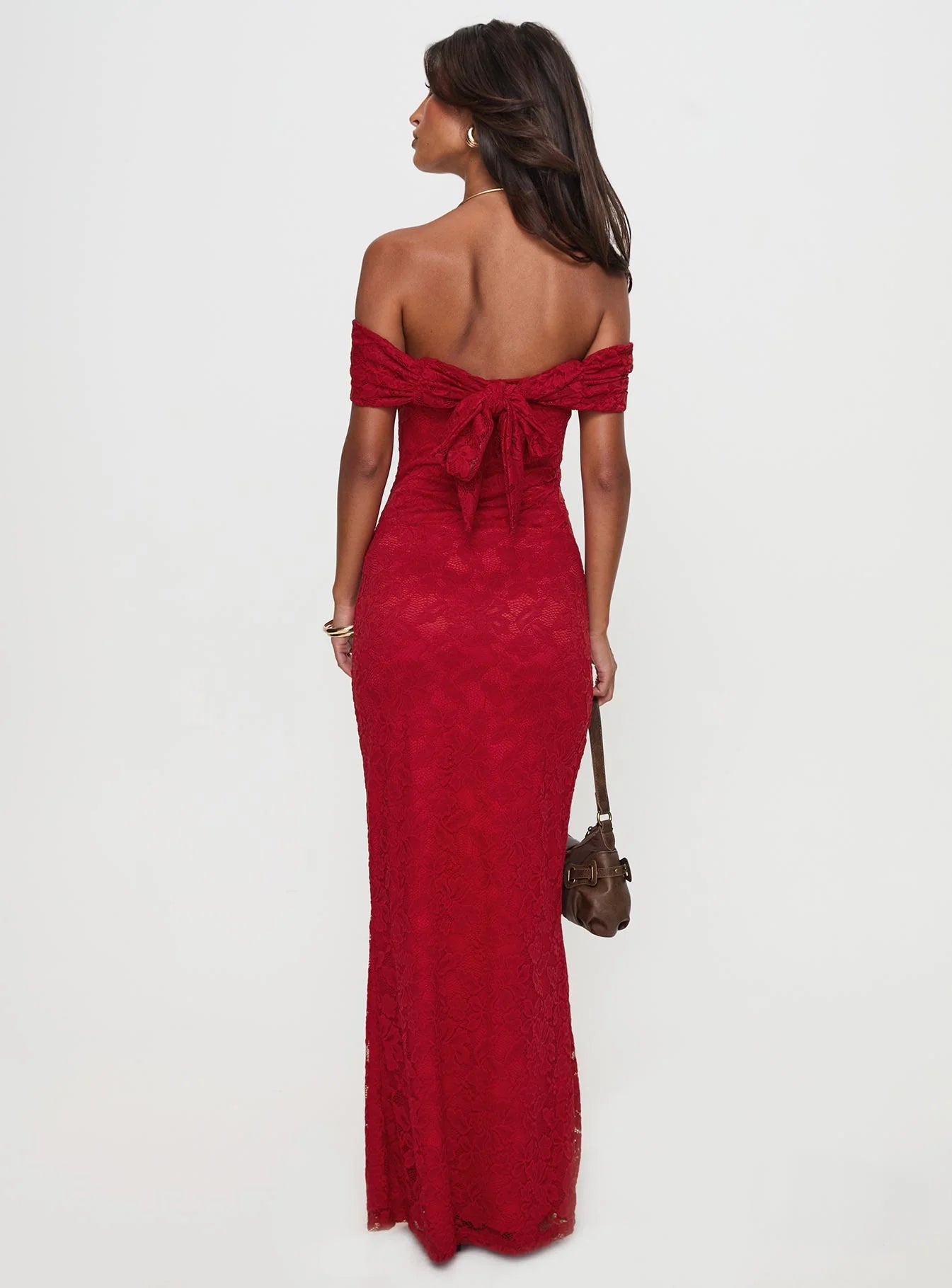 Scarlet Muse Off-Shoulder Gown